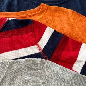 Gap boys SMALL (6-7) long sleeve waffle shirts. . Set of (4) for $16.00